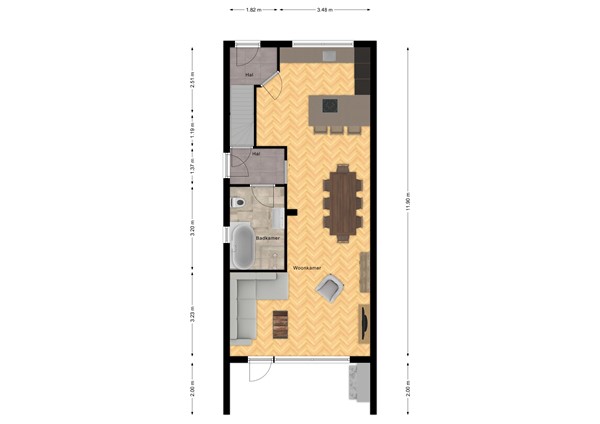 Floorplan - Singel 7, 4521 BS Biervliet